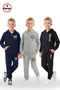 3-Piece Zippered Printed Detailed Kangaroo Pocket 6-Piece Boys' Tracksuit Set