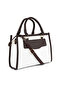 Women Cream Block Tote Bag - 2