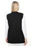 Floral Embroidered Winter Thick Knitted Buttoned Pocketed Knitwear Mother's Vest - 4