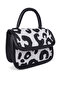 Women Black Buffalo Print Sling Bag - 2