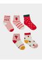 Pack of 5 - Girls Strawberry Print Cotton Socks