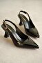Lt111 Patent Leather Black Women's 7 cm Heeled Shoes - 5