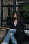 Women's Black Long Trench Coat - Belted, Waterproof, Oversized Fit - 8