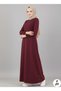 Hijab Dress with Button Detail on Sleeves and Skirt - 2