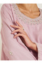 Women Pink Embellished A-Line Jalabiya - 4