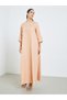 Women Linen Look Twill 3/4 Sleeve Jalabiya - 3