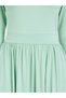 Women Green Gathered Waist A-Line Maxi Dress - 4