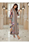 Women Printed V-Neck A-Line Jalabiya - 4