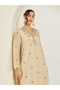 Women Cream Embroidered A-Line Jalabiya - 2