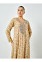 All-Over Print Embroidered A-Line Jalabiya - 2