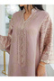 Women Textured Embellished Tasselled Sleeve Jalabiya - 2