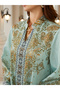 Women Textured Floral Printed Collared Jalabiya - 2