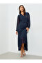 Women Maxi Evening Dress with Long Sleeves - 3