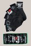 6 Pairs of Cotton Black College Socks – Unisex Women's and Men's Socks Set