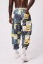 Unisex Street Style Printed Wrinkled Sports Baggy Trousers - 4
