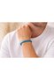 Ocean Blue Premium Braided Leather Men's Bracelet – Steel Lock