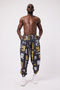 Unisex Street Style Printed Wrinkled Sports Baggy Trousers - 6