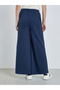 Women Navy Blue Wide Leg Joggers - 4