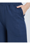 Women Navy Blue Wide Leg Joggers - 3
