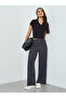 Charcoal Wide Leg Joggers with Drawstring
