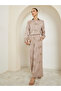 Women Beige Embellished Wide Leg Trousers