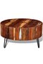 Coffee table, solid recycled wood, round - 5