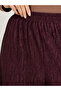 Women Purple Textured Wide Leg Trousers - 3