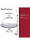 Glass Cake Stand with Dome Lid –Display Stand with Cover, Serving tray for Cakes, Cupcakes, Pastries - 3