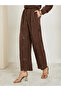 Women Brown Embellished Wide Leg Trousers - 5