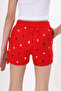 Girl's Printed Basic Shorts with Ribbed Waist and Pockets - 2