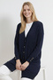 Floral Patterned Cardigan N3302 Navy Blue - 2