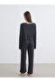 Tie-Neck Textured Women's Pajamas - 4