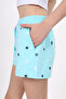 Girl's Printed Basic Shorts with Ribbed Waist and Pockets - 2