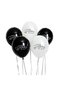 Monochrome 'Happy Birthday' 12" Latex Balloons 5ct