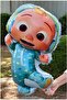 Cocomelon Balloon Set 1 Year Old Blue Numbered 9 Piece Boy Birthday Decoration - 2