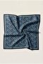 Cotton Blend Scarf Baby Blue Retro Geometric Pattern Soft Textured Non-Slip 90X90 - 6
