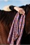 Cotton Blend Scarf Lilac Retro Geometric Pattern Soft Textured Non-Slip 90X90 - 4