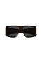 Sl 832 002 57 Unisex Geometric Melted Brown Bone Sunglasses - 2