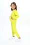 Girl's 2-Piece Set Embroidered Printed Crew Neck Sweatshirt with Pockets & Ribbed Waistband Joggers - 2