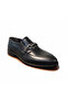 Men's Genuine Leather Classic Shoes with Buckle, Laceless, Comfortable Fit - 4
