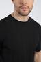 Black Crew Neck Short Sleeve Men's Viscose Knitwear T-Shirt - 2