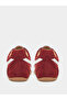 Women Burgundy Suede Lace-Up Sneakers - 4