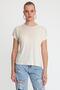 Women's Bamboo Fabric Crew Neck T-shirt Beige