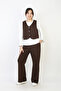 Girl's 3-Piece Set - Vest, Stone Decorations, and Wide-Legged Pants 12515 - 3