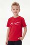 Single Atatürk, Signature and Flag Print Detailed Short Sleeve Unisex Kids T-Shirt - 3