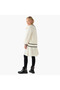 Girls Bow Detail Sweater with Skirt and Stockings Set - Wool - Long Sleeves - V-neck - 3