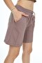 Girl's Ribbed Basic Shorts with Elastic Waist and Pockets - 5