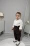Coffee Striped Pants and Top Set, 2-Piece Set - 7