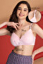Padded Non-Wired Full Coverage Multiway T-Shirt Bra in Baby Pink- - Cotton - 2
