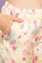 Midnight Cravings Button Down Shirt & Pyjama Set in Cream Colour - Satin - 6
